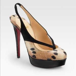 Christian Louboutin python sling back -stringita